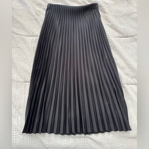 J. Crew Black A-Line Pleated Skirt